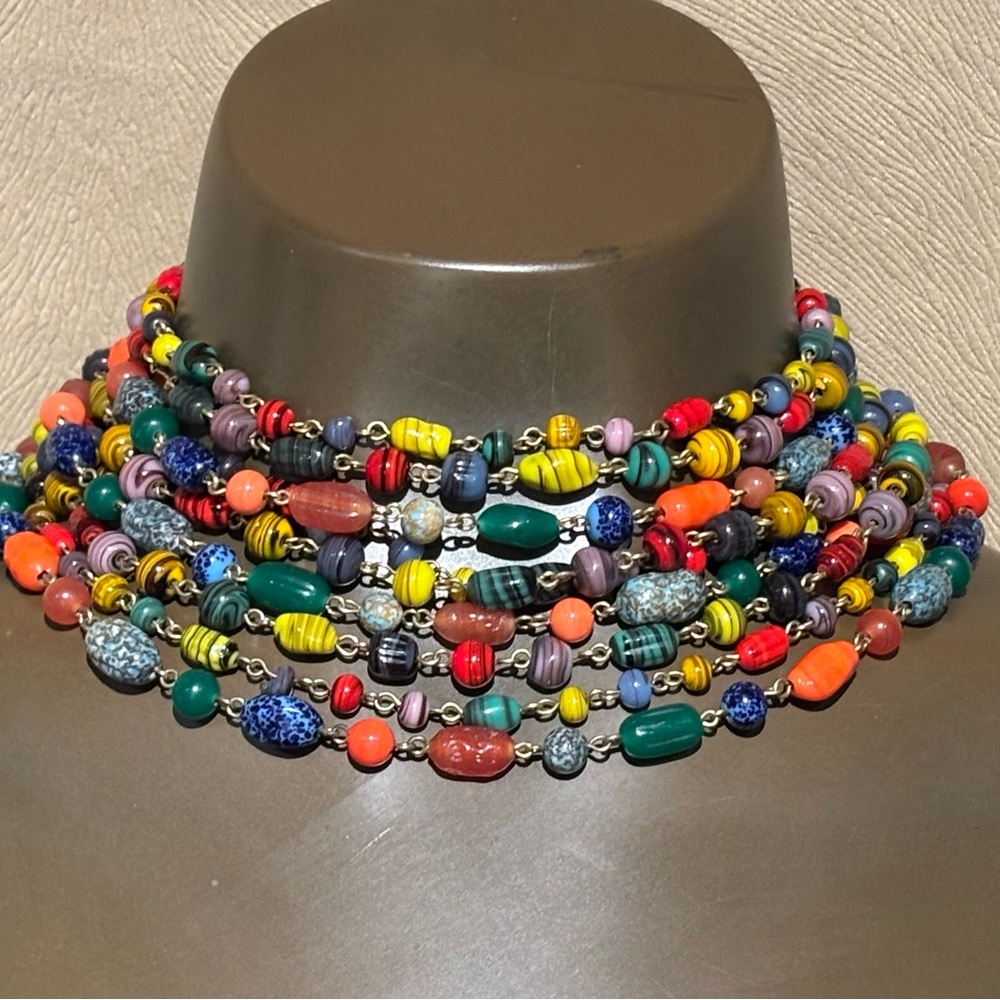 Colorful 1950’s Vintage Beaded Necklace